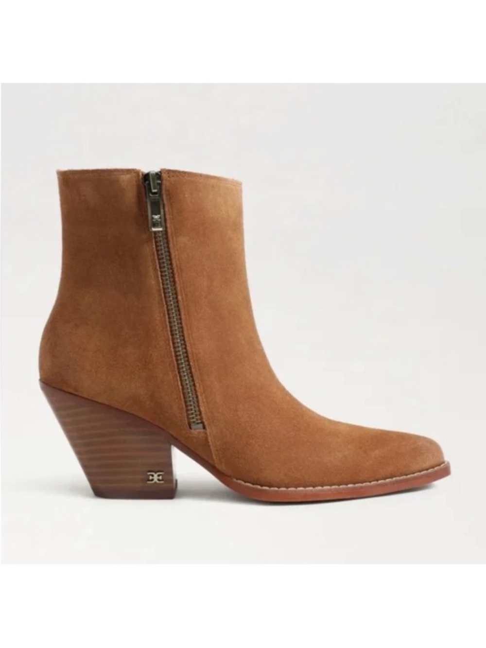 Sam Edelman Jane Suede Leather Western Boots Brown  Size 9 NEW